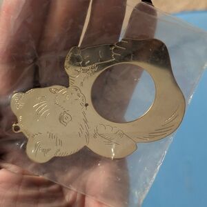 Teddy Bear Charm Accessory Ornament Gold